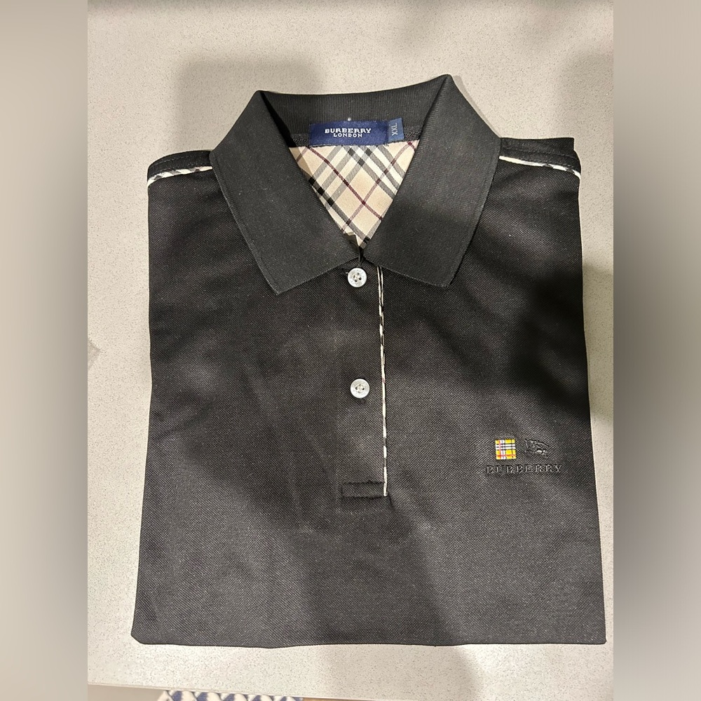 Brand new in packaging Burberry London mens XXL black polo